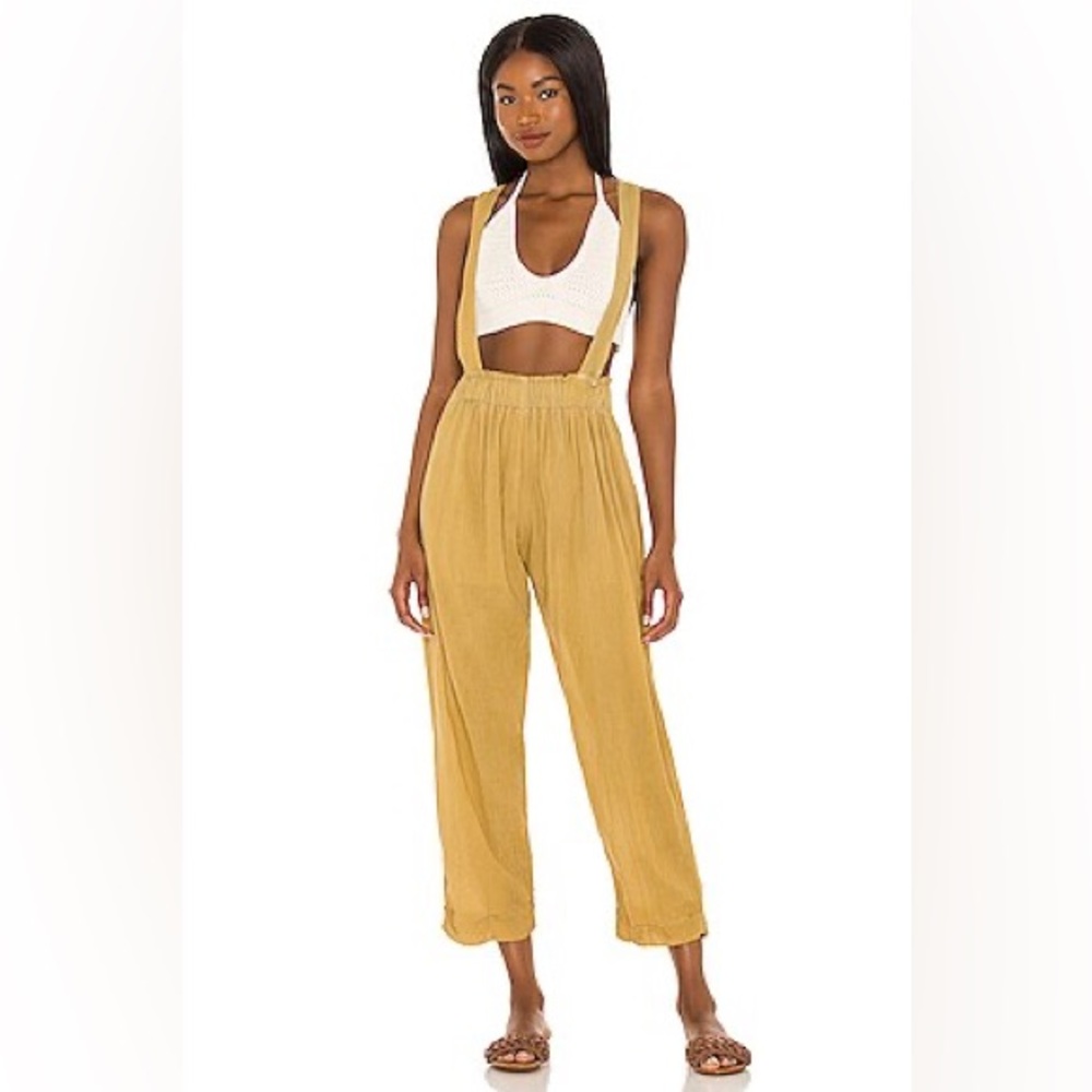 NWT JEN’S PIRATE BOOTY Tiki Suspender Pants in Jibarita Olive | M/L